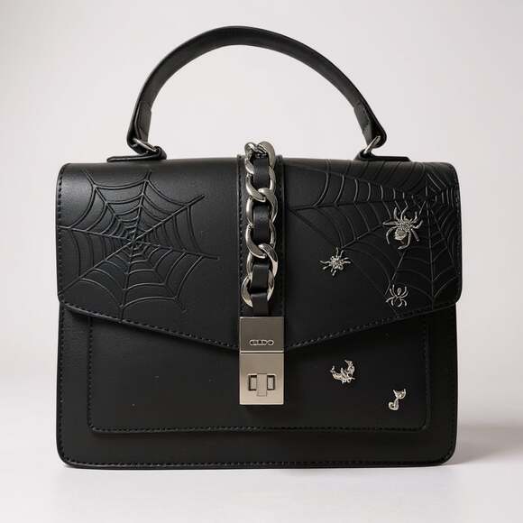 ALDO Black Halloween Spiderweb Crossbody Bag - Picture 1 of 8